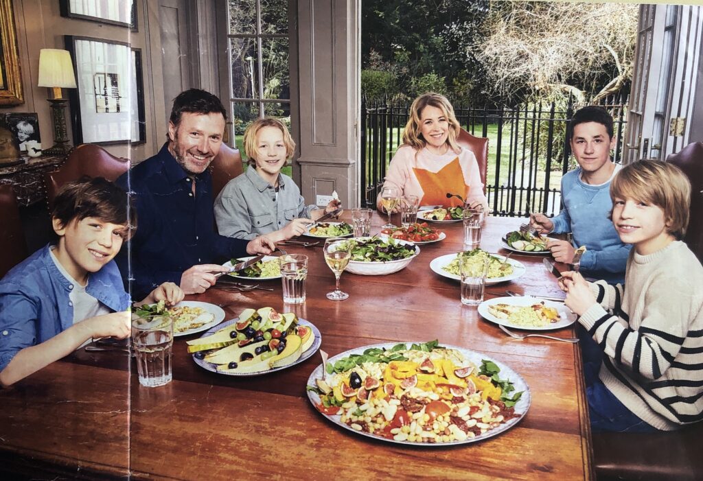 A Pleasant Dinner Table of A Cute Family